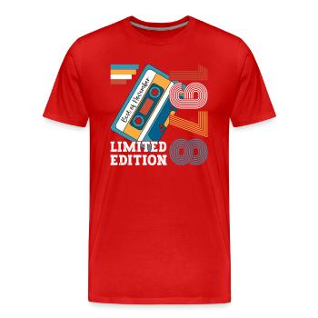 45. Geburtstag November Jahrgang 1978 Kassette - Männer Premium Bio T-Shirt - Rot - Vorne - Damien (186cm)