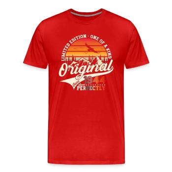 Original Juin 1944 Vintage 1944 Anniversaire 1944 - T-shirt bio Premium Homme - rouge - Devant - Damien (186cm)