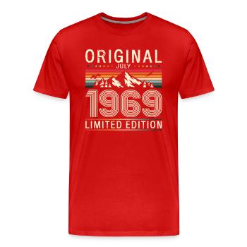 Original 1969 Jahrgang 1969 Geburtstag 1969 - Männer Premium Bio T-Shirt - Rot - Vorne - Damien (186cm)