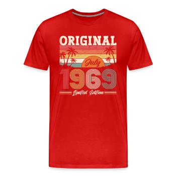 Original 1969 Jahrgang 1969 Geburtstag 1969 - Männer Premium Bio T-Shirt - Rot - Vorne - Damien (186cm)
