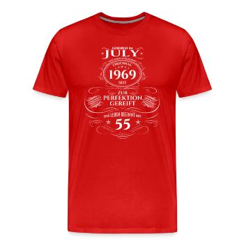 Original 1969 Jahrgang 1969 Geburtstag 1969 - Männer Premium Bio T-Shirt - Rot - Vorne - Damien (186cm)