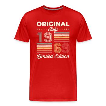 Original 1969 Jahrgang 1969 Geburtstag 1969 - Männer Premium Bio T-Shirt - Rot - Vorne - Damien (186cm)