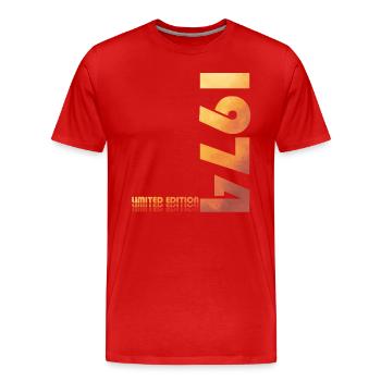 50. Geburtstag Original 1974 Jahrgang 1974 - Männer Premium Bio T-Shirt - Rot - Vorne - Damien (186cm)