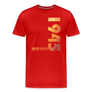 Original 1945 Millésime 1945 Anniversaire 1945 - T-shirt bio Premium Homme - rouge - Devant - Damien (186cm)