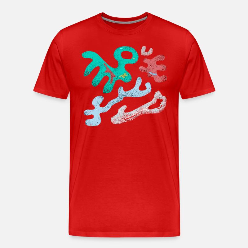 kunst modern design - Männer Premium Bio T-Shirt - Rot