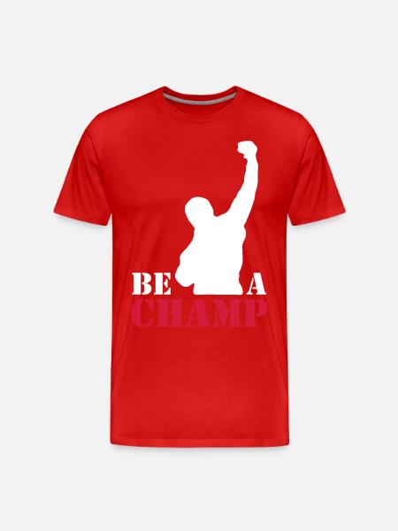 rocky_champ - Männer Premium Bio T-Shirt - Rot