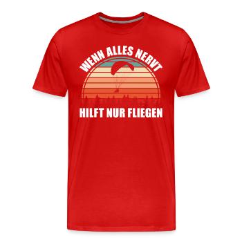 Paragleiter Gleitschirm Humor Gleitschirmflieger - Männer Premium Bio T-Shirt - Rot - Vorne - Damien (186cm)