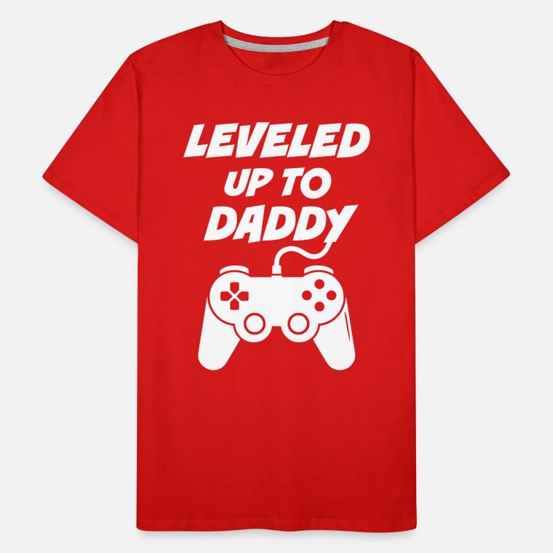Leveled up to Daddy Men's Premium Organic T-Shirt