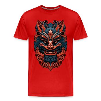 Dragimon - Männer Premium Bio T-Shirt - Rot - Vorne - Damien (186cm)