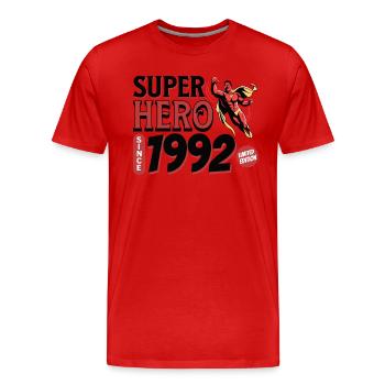 Super Heroes Since 1992 - Anniversary 30 years - Men's Premium Organic T-Shirt - red - Front - Damien (186cm)