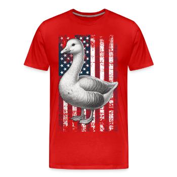 Embden Goose US Emdengans - T-shirt bio Premium Homme - rouge - Devant - Damien (186cm)