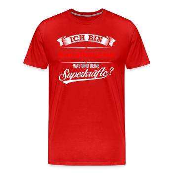 Kanalbauer Kanalbauerin Kanal Abwasser Tiefbau - Männer Premium Bio T-Shirt - Rot - Vorne - Damien (186cm)