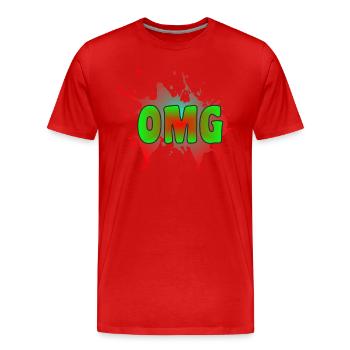OMG - Männer Premium Bio T-Shirt - Rot - Vorne - Damien (186cm)