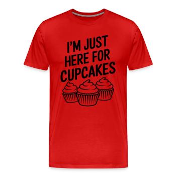 Cupcake Dire Cupcakes Drôle Cupcake Cadeau - T-shirt bio Premium Homme - rouge - Devant - Damien (186cm)