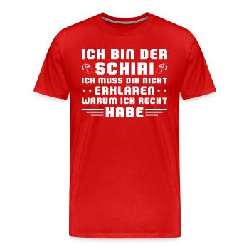 Schiri Spruch Fußball Schiedsrichter Geschenk - Männer Premium Bio T-Shirt - Rot - Vorne - Damien (186cm)