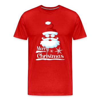 Père Noël Disant - T-shirt bio Premium Homme - rouge - Devant - Damien (186cm)