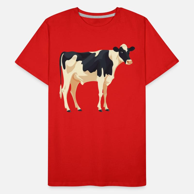 Vache debout - conception simple T-shirt bio Premium Homme