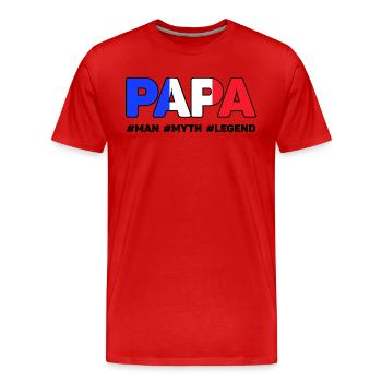 Dad The Man The Myth The Legend - Best Dad - Men's Premium Organic T-Shirt - red - Front - Damien (186cm)