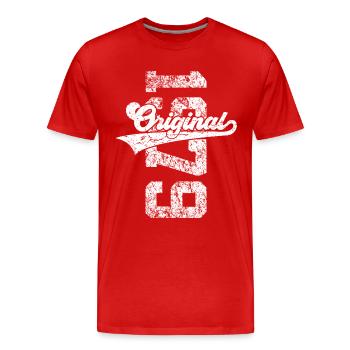 47. GEBURTSTAG ORIGINAL 1979 - Männer Premium Bio T-Shirt - Rot - Vorne - Damien (186cm)