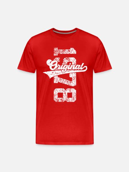 48TH BIRTHDAY ORIGINAL 1978 - Men's Premium Organic T-Shirt - red