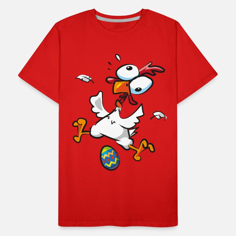 Easter Crazy Chicken Easter Egg Chickens Men's Premium Organic T-Shirt