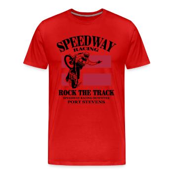 Speedway - Denmark - Men's Premium Organic T-Shirt - red - Front - Damien (186cm)