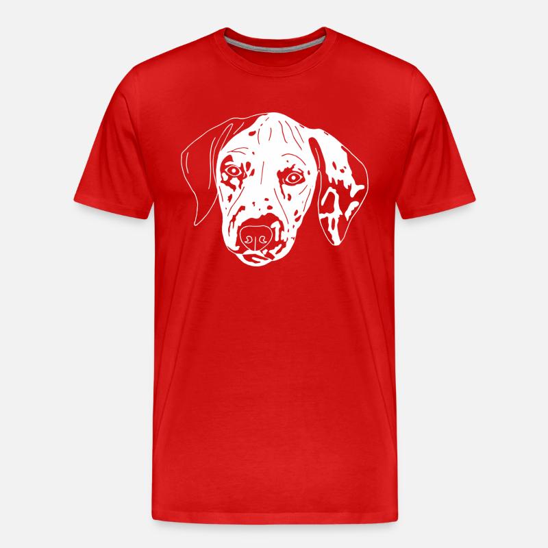 Dalmatiner - Männer Premium Bio T-Shirt - Rot
