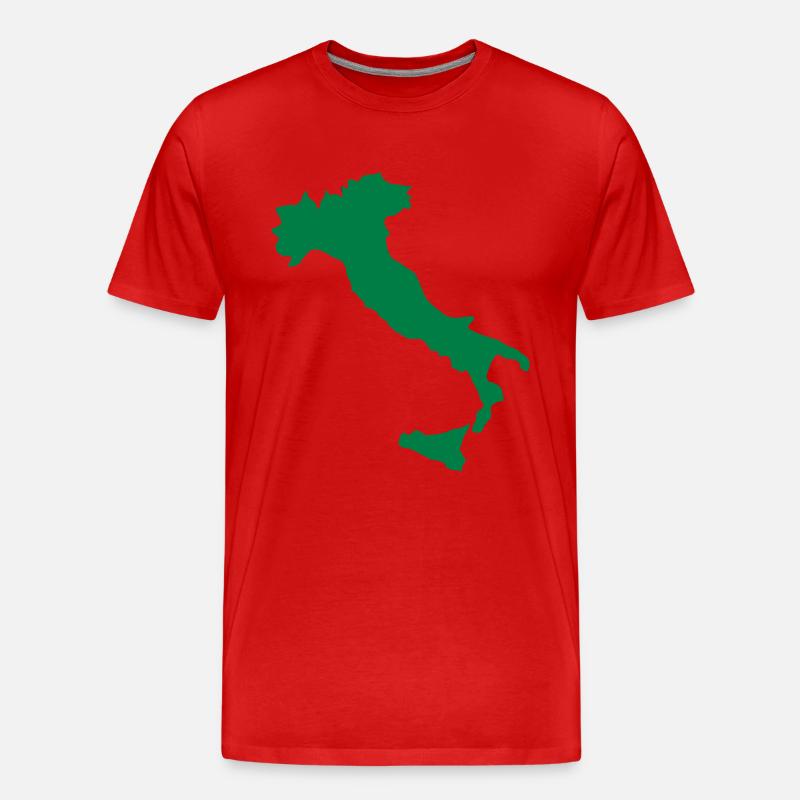 Italien - Männer Premium Bio T-Shirt - Rot