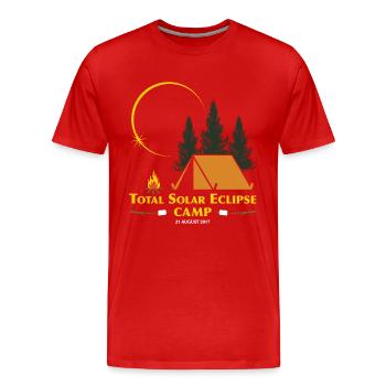 Total Solar Eclipse Camp - Men's Premium Organic T-Shirt - red - Front - Damien (186cm)