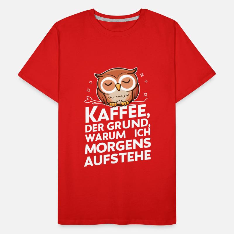 Nachteule Eule Eulen Vogel Männer Premium Bio T-Shirt