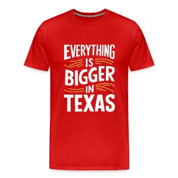 Texas State Texans Texas - Men's Premium Organic T-Shirt - red - Front - Damien (186cm)