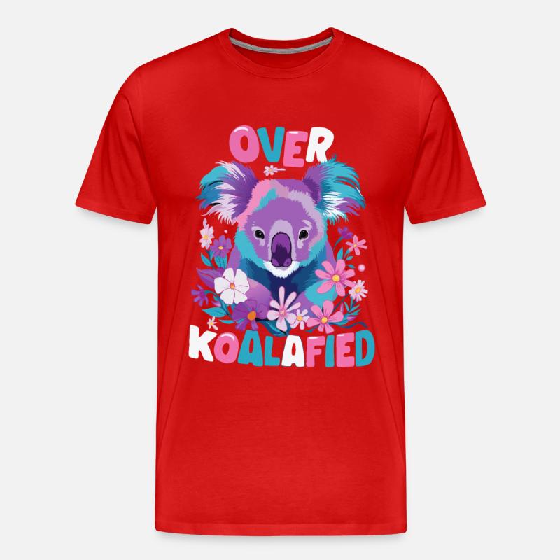 Koala Koalas Koalabär Tier - Männer Premium Bio T-Shirt - Rot