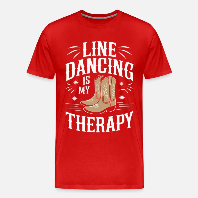 Line Dancing Tanzen Tänzer - Männer Premium Bio T-Shirt - Rot