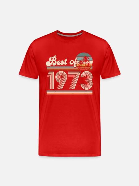 1973 Vintage Retro Anniversaire - T-shirt bio Premium Homme - 