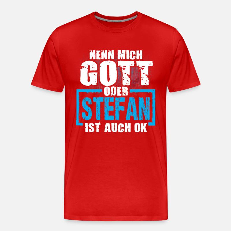 STEFAN - ok - Männer Premium Bio T-Shirt - Rot