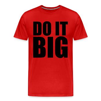 Do It Big - Männer Premium Bio T-Shirt - Rot - Vorne - Damien (186cm)