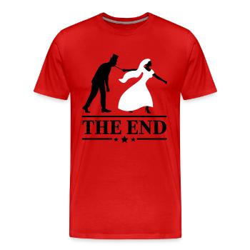 Schlips JGA Game over the end Junggesellen Party - Men's Premium Organic T-Shirt - red - Front - Damien (186cm)