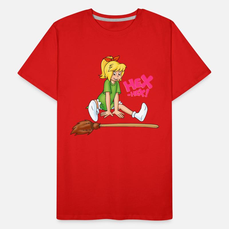 Bibi Blocksberg sitting with mashed potatoes HEX-HEX! Men's Premium Organic T-Shirt