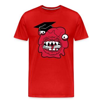 college graduation high school finished zeugn - Men's Premium Organic T-Shirt - red - Front - Damien (186cm)