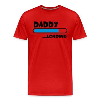 Daddy loading - T-shirt bio Premium Homme - rouge - Devant - Damien (186cm)