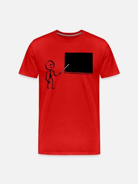 strichmann tafel - Männer Premium Bio T-Shirt - Rot