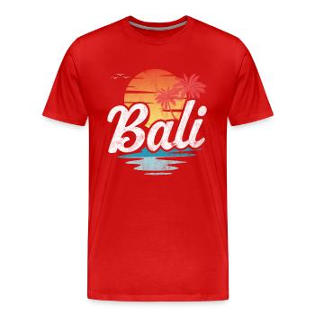 Bali - Männer Premium Bio T-Shirt - Rot - Vorne - Damien (186cm)