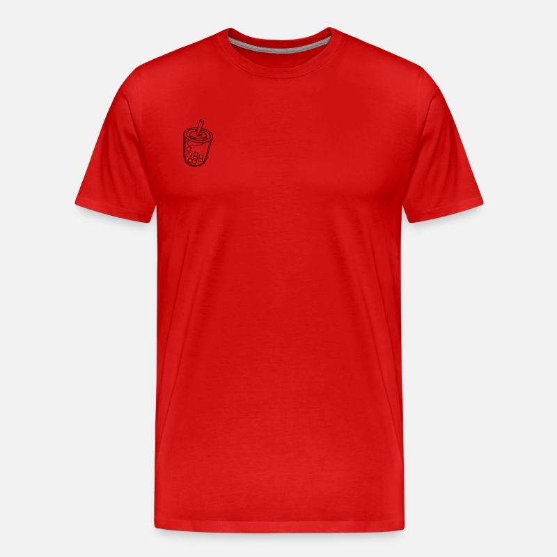 Bubble Tea - Männer Premium Bio T-Shirt - Rot