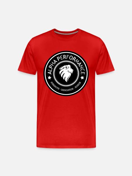ALPHA PERFORMANCE - Men's Premium Organic T-Shirt - red