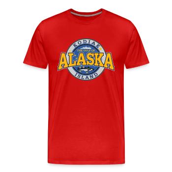 Alaska Kodiak Islande - T-shirt bio Premium Homme - rouge - Devant - Damien (186cm)