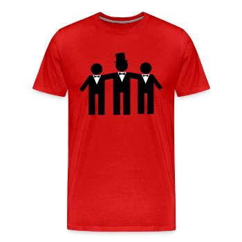 groom - Männer Premium Bio T-Shirt - Rot - Vorne - Damien (186cm)