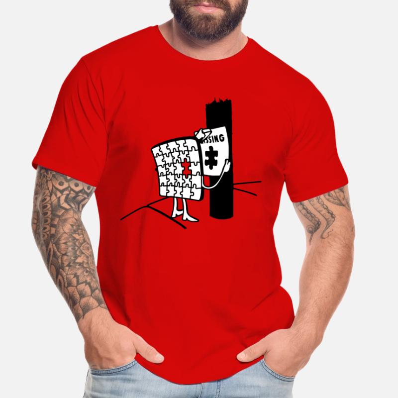 Puzzle manquant, manquant un morceau de lui-même T-shirt bio Premium Homme