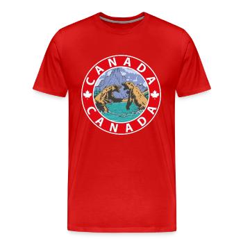 Canada - T-shirt bio Premium Homme - rouge - Devant - Damien (186cm)