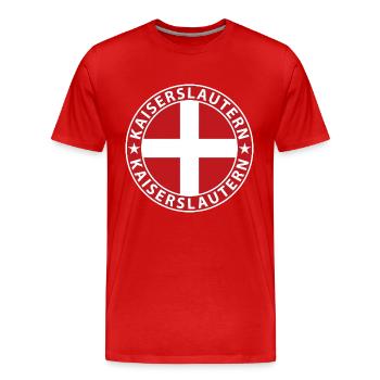 Kaiserslautern - Männer Premium Bio T-Shirt - Rot - Vorne - Damien (186cm)