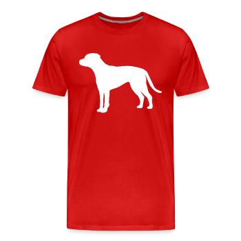 American Staffordshire Terrier Silhouette - Männer Premium Bio T-Shirt - Rot - Vorne - Damien (186cm)